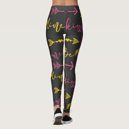 Valentine's Day Seamless Pattern Leggings (Rückseite)