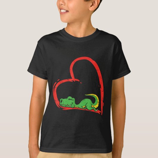 Valentines Day Shirt Funny Heart Trex Sleeng Dinos (Vorderseite)