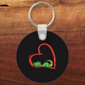 Valentines Day Shirt Funny Heart Trex Sleeng Dinos Schlüsselanhänger (Vorderseite)