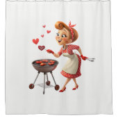Valentine's Day Shower Curtain, Cooking LoveHearts Duschvorhang (Vorderseite)