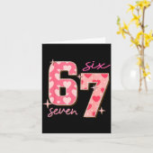 Valentines Day Six Seven 67 Meme 6 7 Heart Boys Gi Karte (Gelbe Blume)