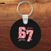 Valentines Day Six Seven 67 Meme 6 7 Heart Boys Gi Schlüsselanhänger (Vorderseite)