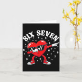 Valentines Day Six Seven 6 7 Meme Dab Heart Funny Karte (Gelbe Blume)