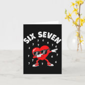 Valentines Day Six Seven 6 7 Meme Dab Heart Funny Karte (Gelbe Blume)