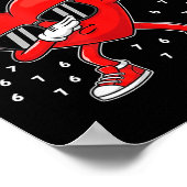 Valentines Day Six Seven 6 7 Meme Dab Heart Funny  Poster (Ecke)