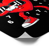 Valentines Day Six Seven 6 7 Meme Dab Heart Funny  Poster (Ecke)