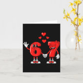 Valentine's Day Six Seven Hearts 6 7 Meme Gen Alph Karte (Gelbe Blume)