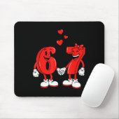 Valentine's Day Six Seven Hearts 6 7 Meme Gen Alph Mousepad (Mit Mouse)