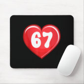 Valentine's Day Six Seven Hearts 6 7 Meme Gen Alph Mousepad (Mit Mouse)