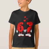Valentine's Day Six Seven Hearts 6 7 Meme Gen Alph T-Shirt (Vorderseite)