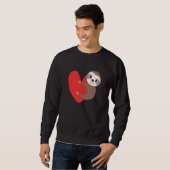 Valentine's Day Sloth Heart Sloth Animal Sloth Lov Sweatshirt (Vorne ganz)