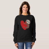 Valentine's Day Sloth Heart Sloth Animal Sloth Lov Sweatshirt (Vorne ganz)
