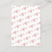 Valentine's Day Snow Leopards Klassenzimmer-Karten Telefonnummerkarte (Rückseite)