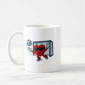 Valentines Day Soccer Goalkeeper Funny Heart Boys  Kaffeetasse (Links)