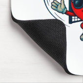 Valentines Day Soccer Goalkeeper Funny Heart Boys  Mousepad (Ecke)