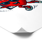 Valentines Day Soccer Goalkeeper Funny Heart Boys  Poster (Ecke)