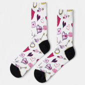 Valentine's Day  Socken (Linkes Detail)