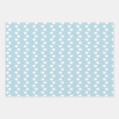 Valentine's Day Soft Blue White Hearts Baby Dusche Geschenkpapier Set (Vorderseite)