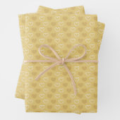 Valentine's Day Soft Gold White Hearts Baby Shower Geschenkpapier Set (Beispiel)