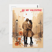 Valentine's Day. Sprich über deine Liebe! Postkarte (Vorne/Hinten)