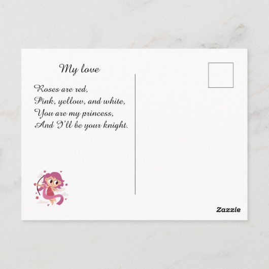 Valentine's Day. Sprich über deine Liebe! Postkarte (Rückseite)