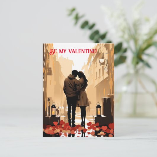 Valentine's Day. Sprich über deine Liebe! Postkarte (Stehend Vorderseite)