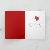 Valentine's Day Stick Figure Boy  Karte (Innenseite)