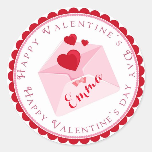 Valentine's Day Stickers Goodie Bags (Vorderseite)
