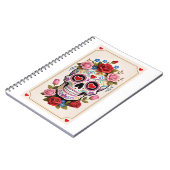 Valentines Day Sugar Skull Notebook Notizblock (Linke Seite)