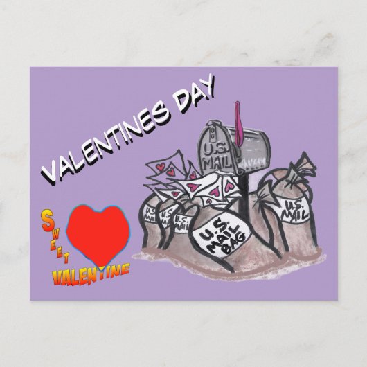Valentines Day, Sweet Valentine Cust. Postcard Postkarte (Vorderseite)