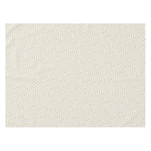 Valentine's Day Tablecloth Beige Punkt Herz Tischdecke (Vorderseite (Horizontal))
