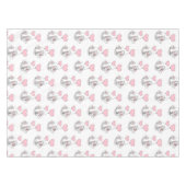 Valentine's Day Tablecloth Cat Pink Hearts  Tischdecke (Vorderseite (Horizontal))