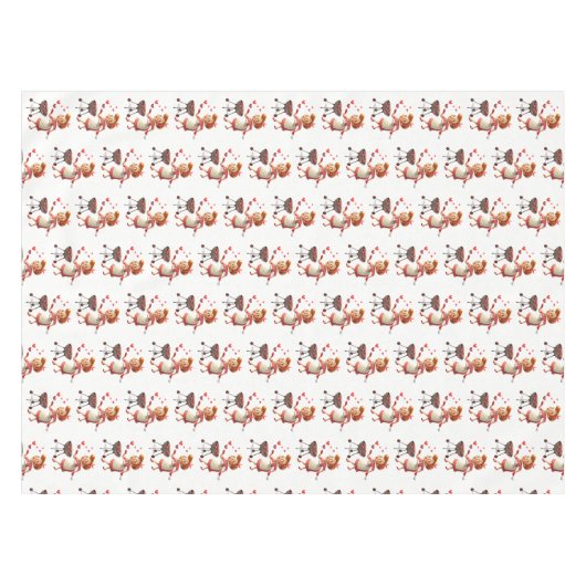 Valentine's Day Tablecloth Cook Love Red Hearts Tischdecke (Vorderseite (Horizontal))