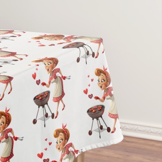 Valentine's Day Tablecloth Cook Love Red Hearts Tischdecke (Beispiel)
