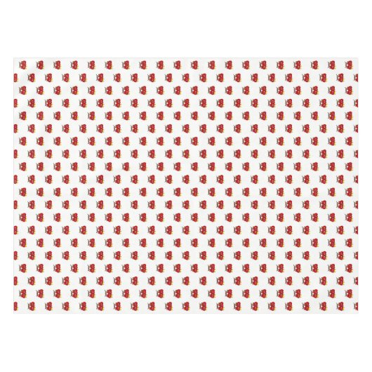 Valentine's Day Tablecloth Couple Red Hearts Tischdecke (Vorderseite (Horizontal))