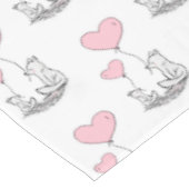 Valentine's Day Tablecloth Foxy Pink Hearts  Tischdecke (Schrägansicht)