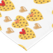 Valentine's Day Tablecloth Hearts Punkt Gold Tischdecke (Schrägansicht)