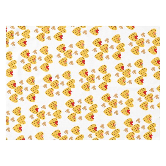Valentine's Day Tablecloth Hearts Punkt Tischdecke (Vorderseite (Horizontal))