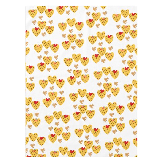 Valentine's Day Tablecloth Hearts Punkt Tischdecke (Vorderseite)