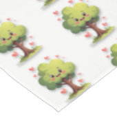 Valentine's Day Tablecloth Love Tree Red Hearts Tischdecke (Schrägansicht)