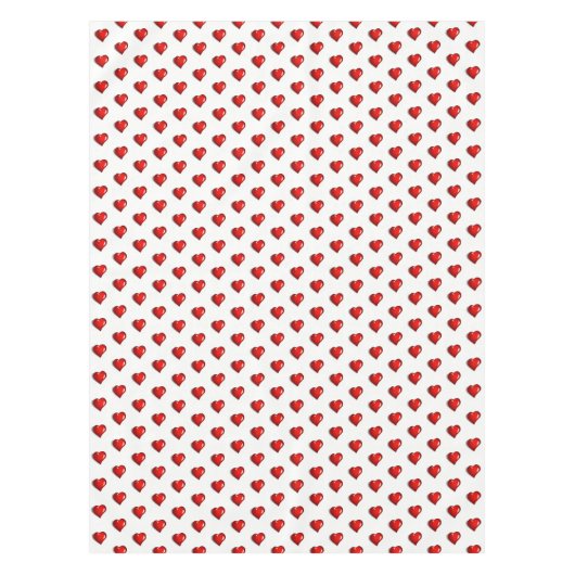 Valentine's Day Tablecloth Red Hearts Tischdecke (Vorderseite)
