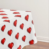 Valentine's Day Tablecloth Red Hearts Tischdecke (Beispiel)
