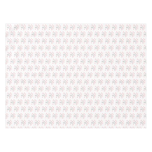 Valentine's Day Tablecloth Umbrella Red Hearts  Tischdecke (Vorderseite (Horizontal))