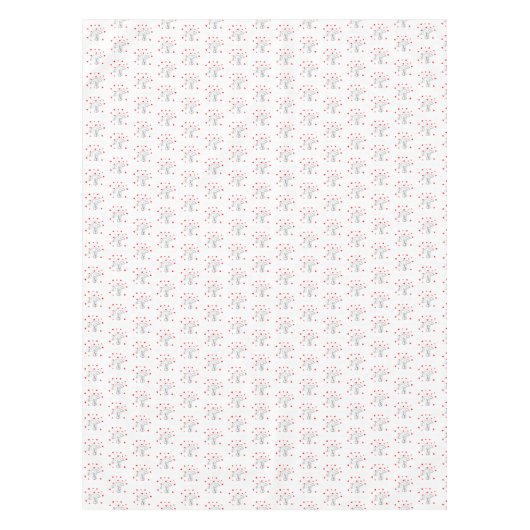 Valentine's Day Tablecloth Umbrella Red Hearts Tischdecke (Vorderseite)