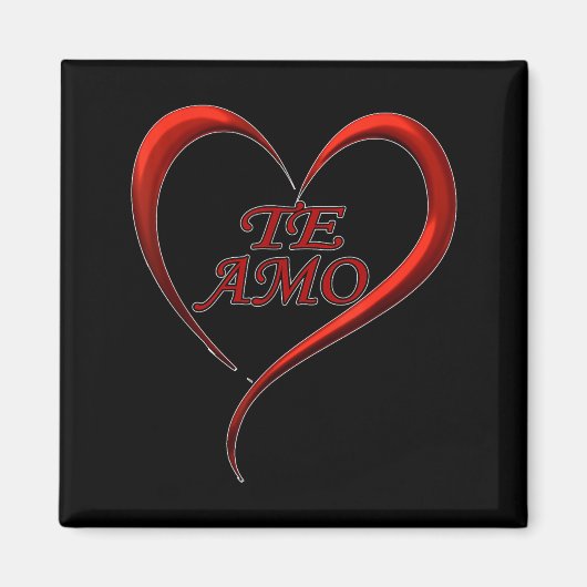 Valentines Day Te Amo Spani-shirt Magnet (Vorne)