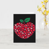 Valentines Day Teacher Hearts Love Teach Women Men Karte (Gelbe Blume)