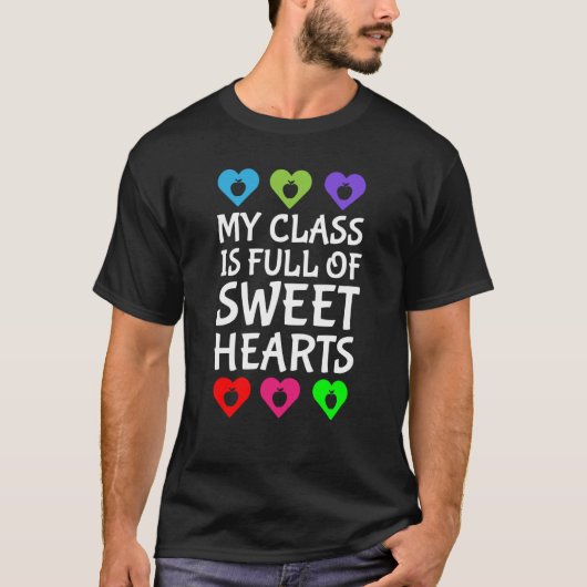 Valentines Day Teachers Cute Teacher Class Sweethe T-Shirt (Vorderseite)