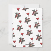 Valentine's Day Teddy Bärenlehrer Valentine Feiertagskarte (Rückseite)