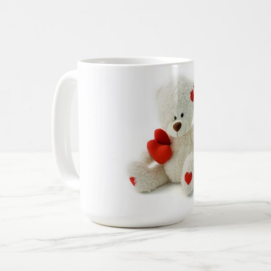 Valentine's Day Teddy Bear Classic Tasse (Vorderseite Links)