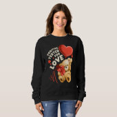 Valentine's day teddy bear with heart balloon sweatshirt (Vorne ganz)